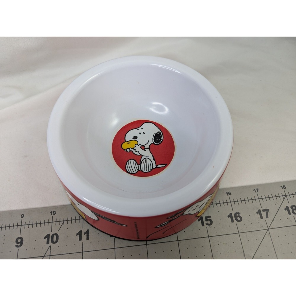 Trudeau Peanuts Snoopy Pet Dish Red White - Picture 2 of 8
